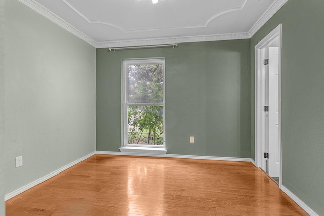 832 Ridgeview Dr, Burleson, TX 76028 - empty room featuring crown molding, baseboards, and wood finished floors