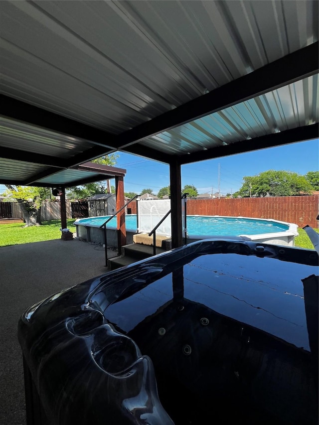 832 Ridgeview Dr, Burleson, TX 76028 - exterior space featuring a fenced in pool and a fenced backyard