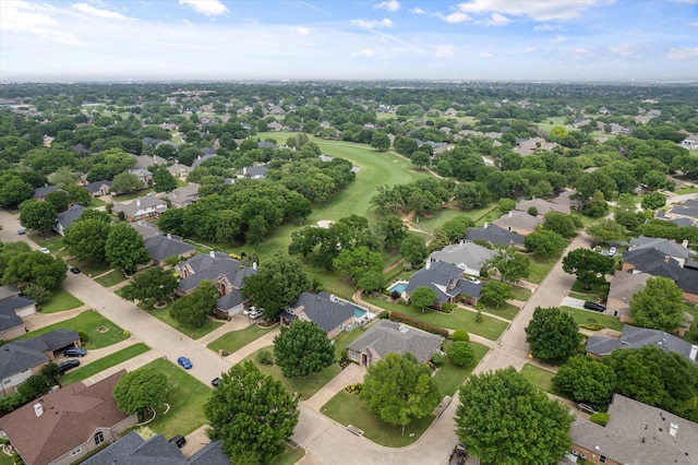 aerial view with a residential view