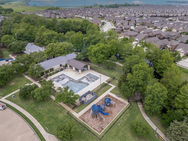 birds eye view of property featuring a residential view