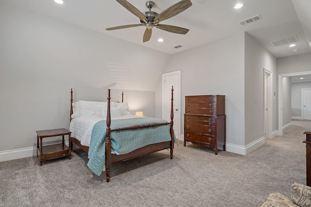 4260 Tranquility Ln, Prosper, TX 75078 - bedroom with visible vents, carpet, and recessed lighting