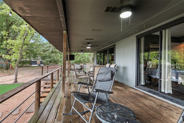 164 Redondo Rd, Gun Barrel City, TX 75156 - view of wooden terrace