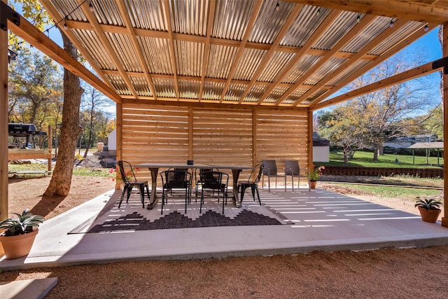 view of patio / terrace featuring outdoor dining area
