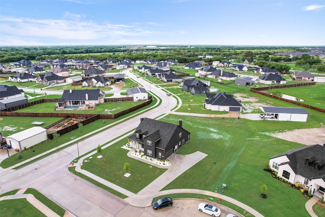 bird's eye view featuring a residential view