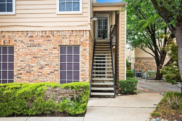 property entrance with cooling unit