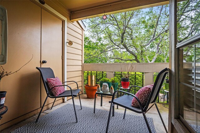 view of sunroom