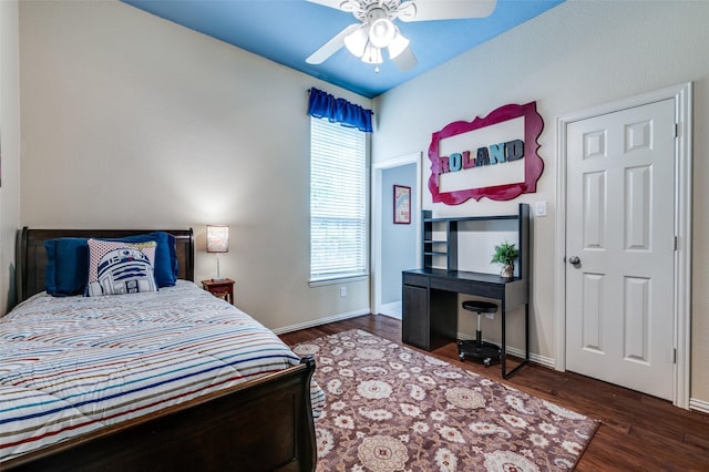881 Willowmist Dr, Prosper, TX 75078 - bedroom featuring wood finished floors and ceiling fan