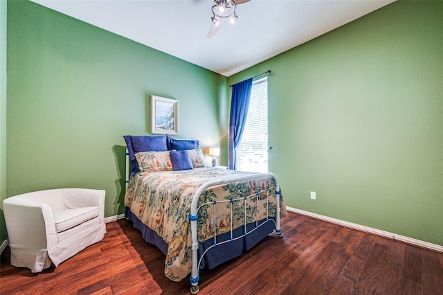 881 Willowmist Dr, Prosper, TX 75078 - bedroom with wood finished floors and a ceiling fan