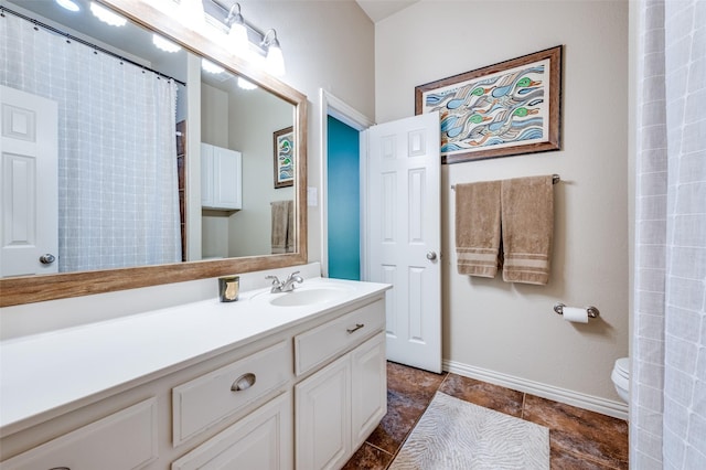 881 Willowmist Dr, Prosper, TX 75078 - bathroom featuring vanity and a shower with shower curtain
