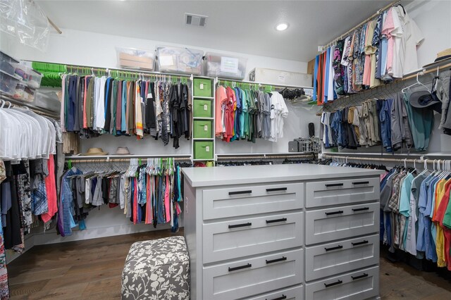 450 County Road 2411, Valley View, TX 76272 - walk in closet with visible vents and dark wood-style flooring