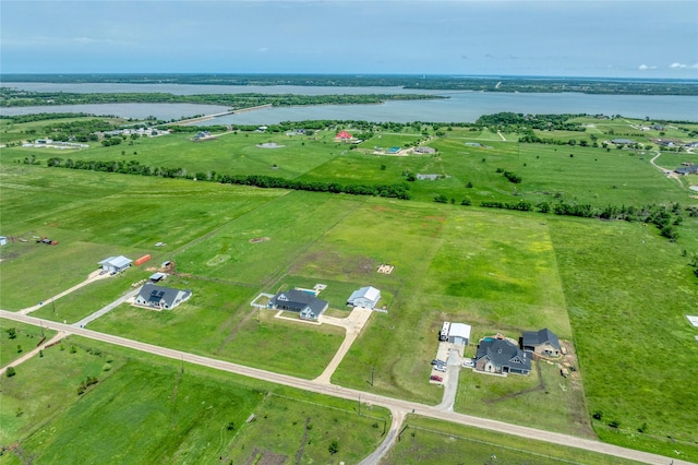 450 County Road 2411, Valley View, TX 76272 - bird's eye view with a rural view and a water view