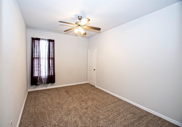 2811 W Washington St, Denison, TX 75020 - carpeted empty room featuring baseboards and a ceiling fan