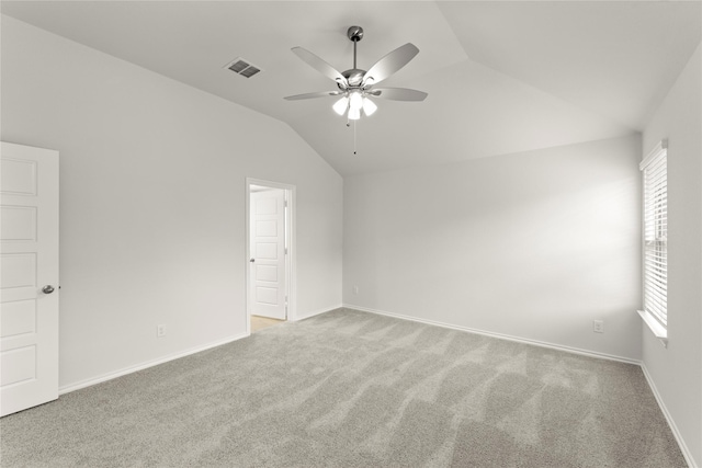3246 Baehr, Royse City, TX 75189 - carpeted spare room featuring ceiling fan, vaulted ceiling, and plenty of natural light