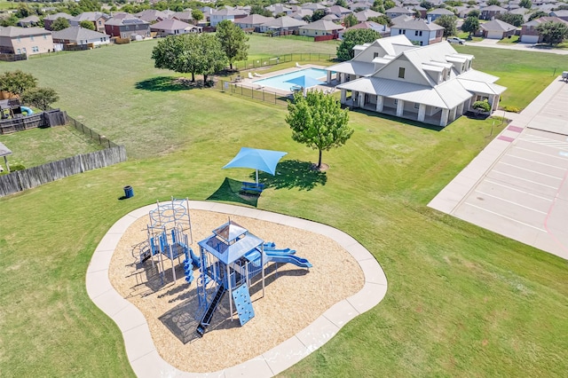 bird's eye view featuring a residential view