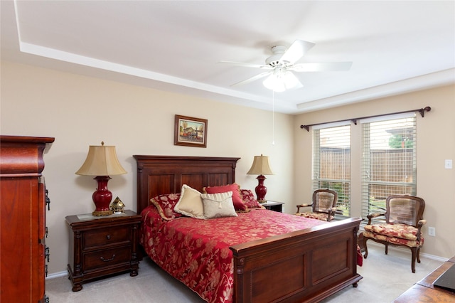 1515 Brighton Dr, Carrollton, TX 75007 - bedroom with ceiling fan, light carpet, and baseboards