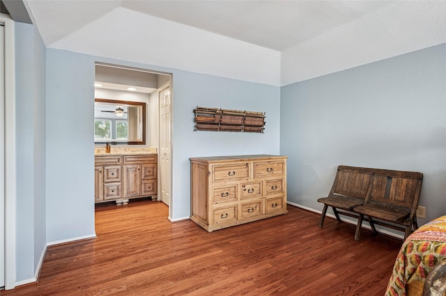 sitting room featuring wood finished floors and baseboards