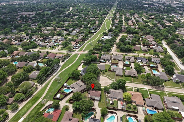 bird's eye view featuring a residential view