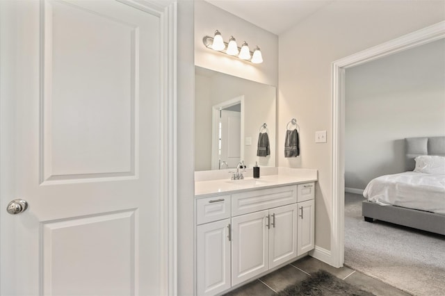 6246 Rilla St, Frisco, TX 75035 - bathroom with baseboards, tile patterned flooring, and vanity