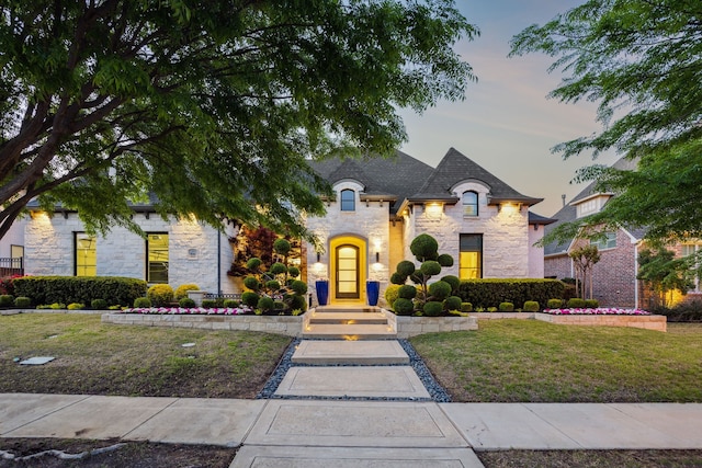 816 Rhone Ln, Southlake, TX 76092 - french provincial home with stone siding and a lawn