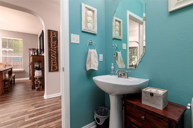 4953 Van Zandt Dr, Fort Worth, TX 76244 - bathroom featuring wood finished floors and baseboards