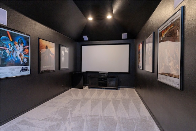 4953 Van Zandt Dr, Fort Worth, TX 76244 - carpeted cinema with lofted ceiling and a textured wall