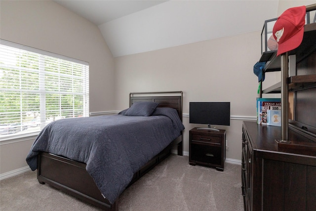 4953 Van Zandt Dr, Fort Worth, TX 76244 - bedroom featuring vaulted ceiling, carpet floors, and baseboards