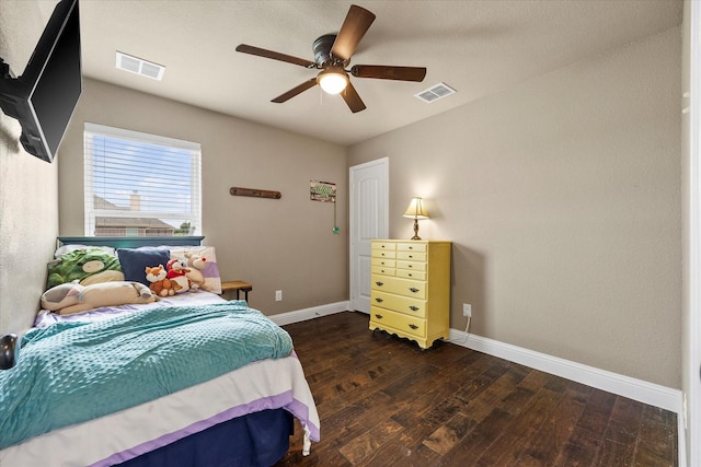 4339 Paige Dr, Caddo Mills, TX 75135 - bedroom with hardwood / wood-style floors, visible vents, and baseboards