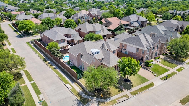 bird's eye view featuring a residential view