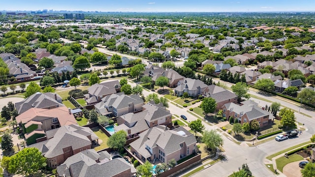 aerial view with a residential view