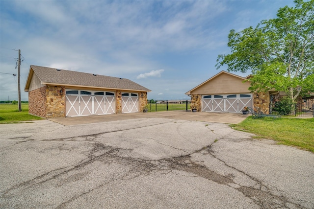 exterior space featuring fence