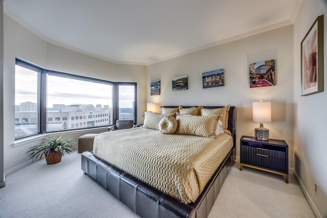 3030 Mckinney Ave Unit 1804, Dallas, TX 75204 - carpeted bedroom featuring ornamental molding and baseboards
