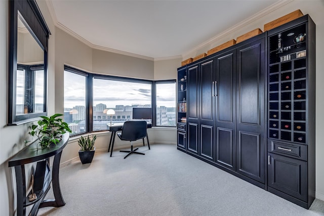 3030 Mckinney Ave Unit 1804, Dallas, TX 75204 - carpeted home office with healthy amount of natural light and crown molding