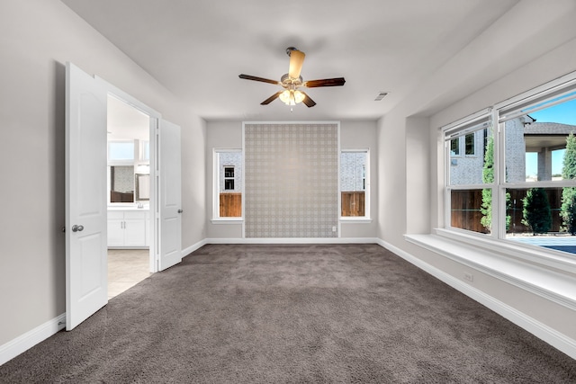 509 Basilica Ln, Mckinney, TX 75071 - spare room with carpet flooring, ceiling fan, and baseboards