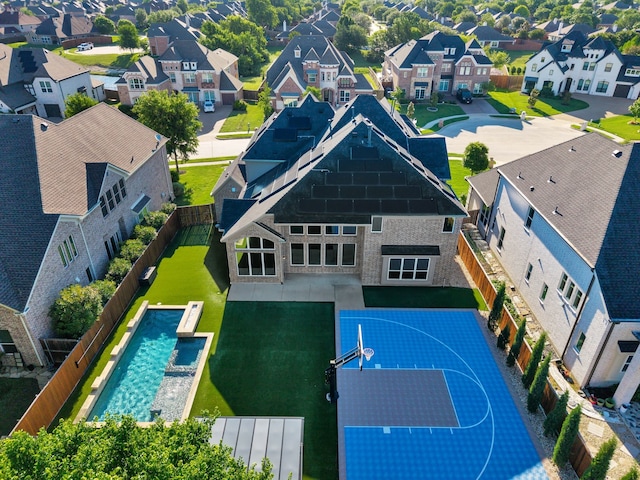 509 Basilica Ln, Mckinney, TX 75071 - aerial perspective of suburban area featuring a pool area