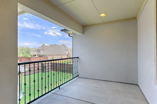 balcony featuring a residential view