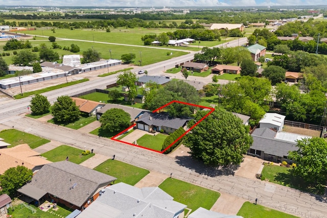 bird's eye view featuring a residential view