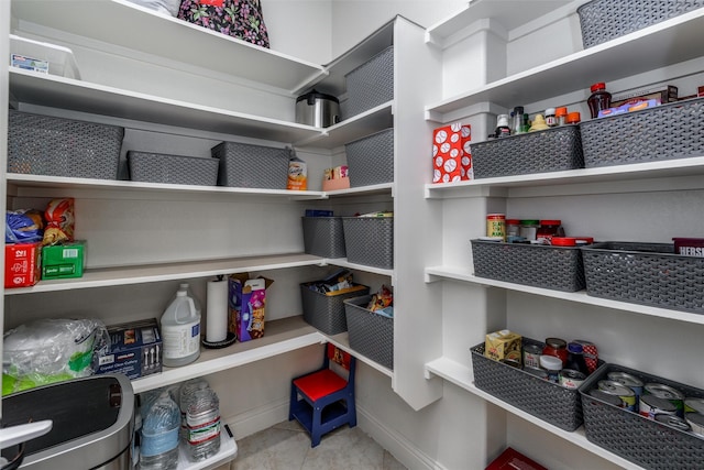 view of storage area