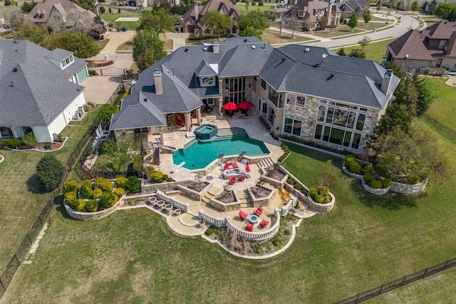 drone / aerial view featuring a residential view