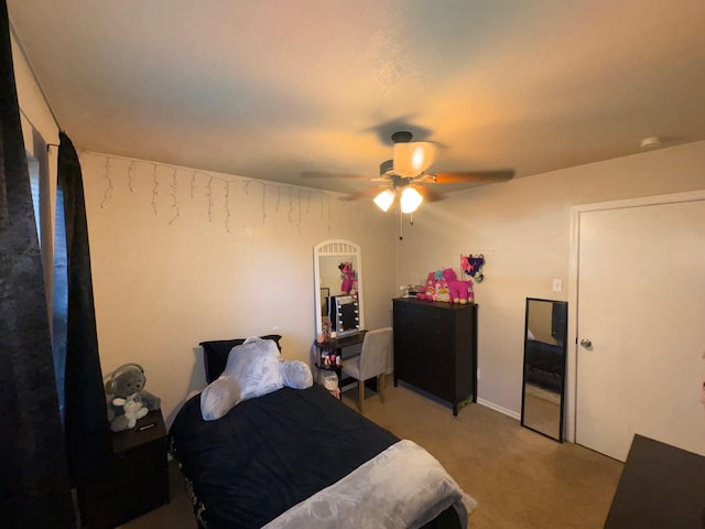 1207 Dearborn Dr, Richardson, TX 75080 - bedroom featuring ceiling fan and light carpet
