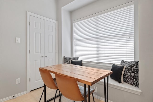 dining area with baseboards