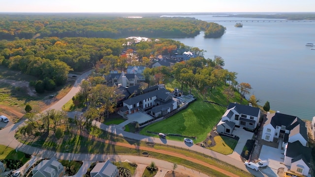12133 W Lighthouse Ln, Malakoff, TX 75148 - view of property location with a nearby body of water, a heavily wooded area, and nearby suburban area