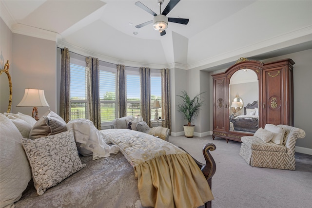 3429 Lochside, The Colony, TX 75056 - bedroom with baseboards, light carpet, and ceiling fan