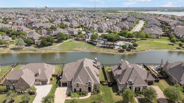 3429 Lochside, The Colony, TX 75056 - bird's eye view featuring a water view and a residential view