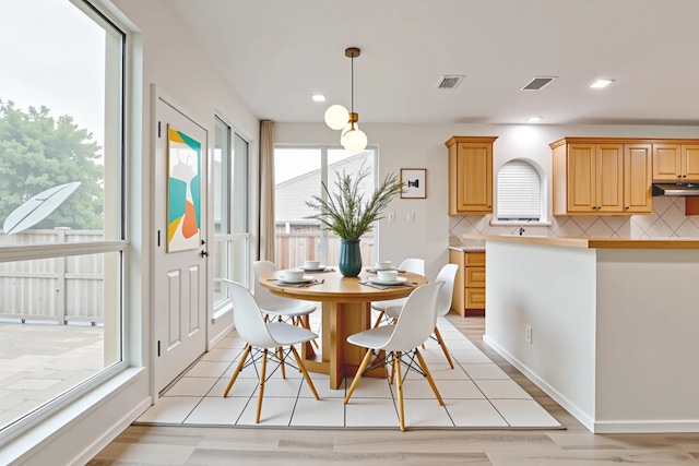 1415 Lowes Farm Pkwy, Mansfield, TX 76063 - dining space with healthy amount of natural light, recessed lighting, and light wood-type flooring