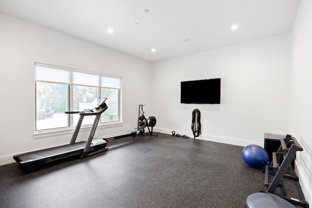 3110 High Rd, Flower Mound, TX 75022 - exercise room featuring recessed lighting and baseboards