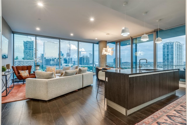 3130 N Harwood St Unit 901, Dallas, TX 75201 - interior space with a sink and a view of city