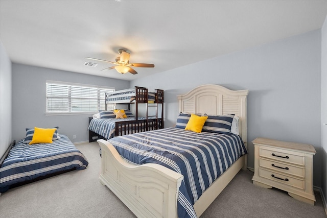 411 Pecan Point Dr, Kerens, TX 75144 - carpeted bedroom with visible vents and a ceiling fan