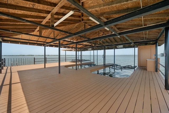 411 Pecan Point Dr, Kerens, TX 75144 - dock area with a water view and boat lift