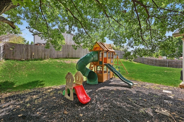 10313 Gray Oak Ln, Fort Worth, TX 76108 - view of jungle gym featuring a yard and a fenced backyard