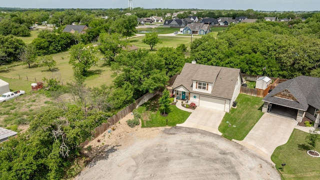 drone / aerial view featuring a residential view